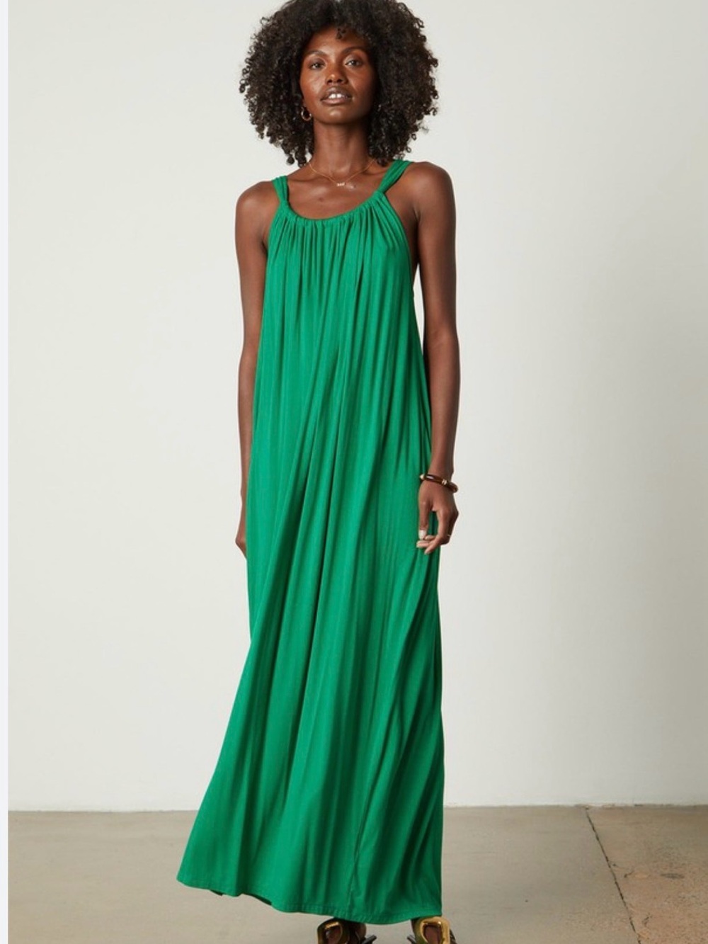 Velvet by Graham & Spencer Cheyenne tank maxi dress Emerald Green - size s